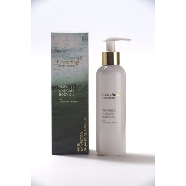 Green Angel Seaweed Argan Body Oil with Geranium and Neroli