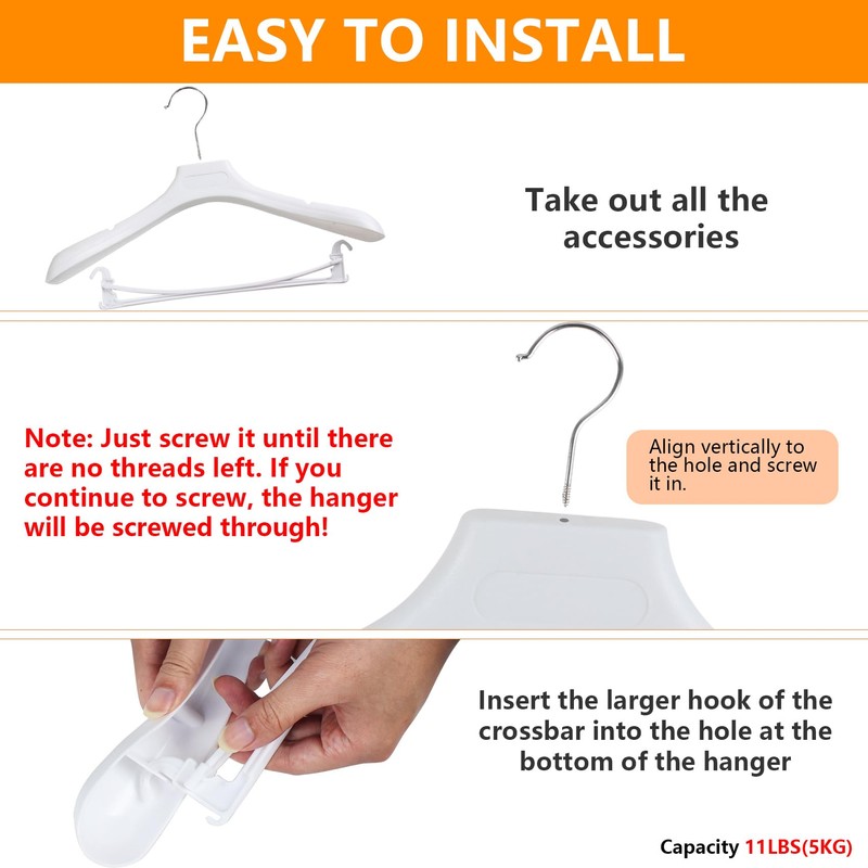 Suit Hangers for Men 50 Pack, White Coat Hangers Extra