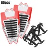 80pcs Silicone Lazy Shoelaces Elastic Black No Tie Shoe Laces