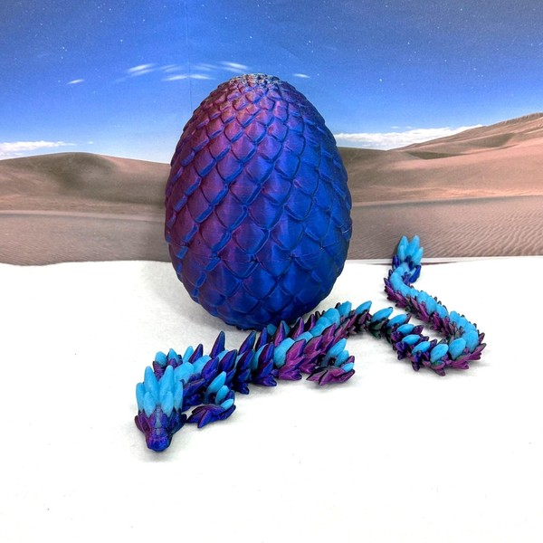 3D Printed Dragon, Glow in The Dark Gemstone Dragon with