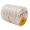AWEELON 6 Rolls 0.6mm Crystal String for Beading Clear Elastic
