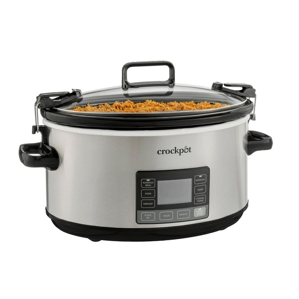 Crock-Pot 7-Quart Slow Cooker, Portable Programmable with Timer, Locking Lid,