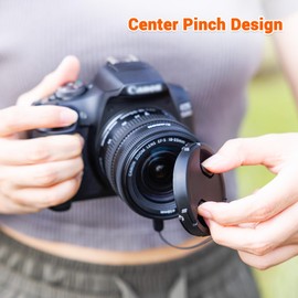 JJC 62mm Lens Cap Snap-on Front Camera Lens Cover with Lens Cap Keeper for Sony FE 90mm f2.8 E 10-18mm f4 for Nikon Z DX 50-250mm f4.5-6.3 Z 35mm f1.8 and Other Lenses with 62mm Filter Thread