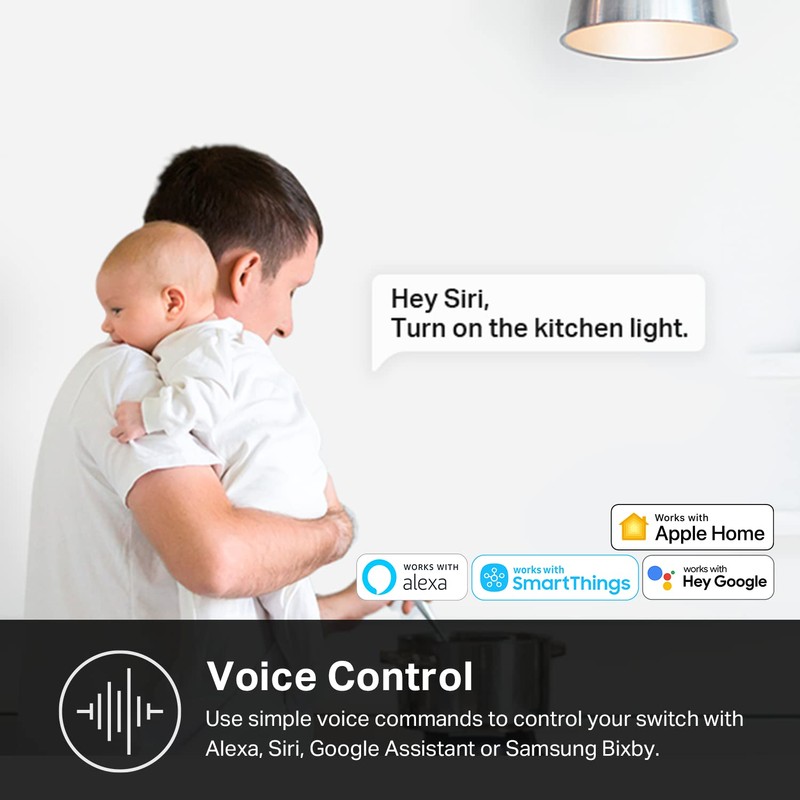 Kasa Apple HomeKit Smart Light Switch KS200P3, Single Pole, Neutral