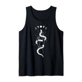 Moon Phases Snake Crystals Gothic Punk Style Mystical Witchy Tank Top