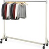 Simple Houseware Industrial Grade Z-Base Garment Rack, 500lb Load with