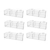 6 Pack Slatwall Basket Clear Acrylic Bin Transparent Plexiglass Organizer