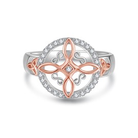 Witches Knot Ring Sterling Silver Nudo De Bruja Plata 925 Original Celtic Knot Ring Irish Wiccan Jewellery Gifts for Women-Size 7