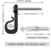 Screw in Cup Hooks,20 PCS Metal Ceiling Hooks Q-Hanger Hooks