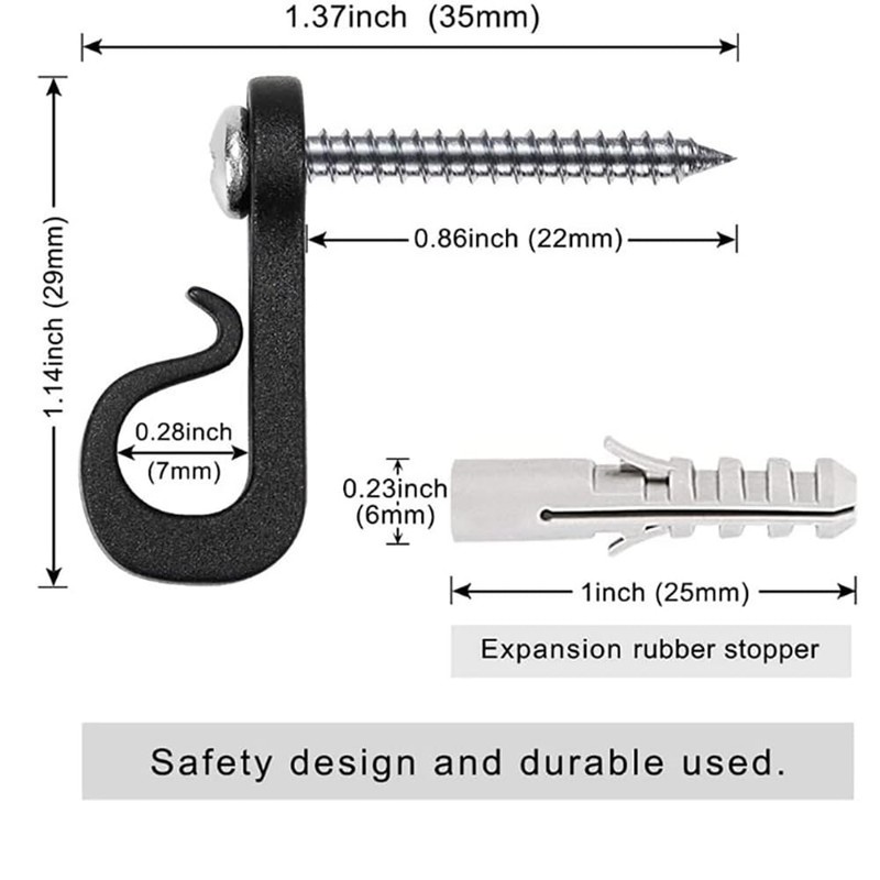 Screw in Cup Hooks,20 PCS Metal Ceiling Hooks Q-Hanger Hooks