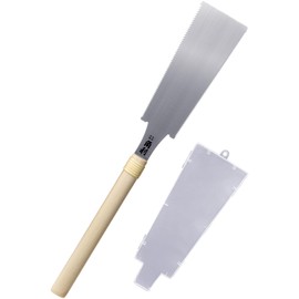 KAKURI Japanese Pull Saw 8.2" for Woodworking - Ryoba Double Edge Hand Saw with Blade Cover for Rip & Crosscut - Heavy Duty Fixed Blade - Made in Japan