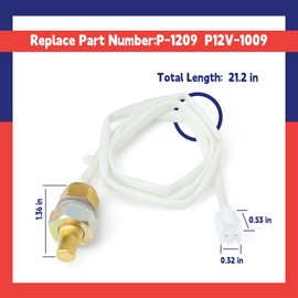 Dusledel P-1209 12V Thermal Temp Sensor Replacement for Green Mountain for GMG for Daniel Boone for Jim Bowie for Ledge for Peak Prime Pellet Grill Model Replace P12V-1009