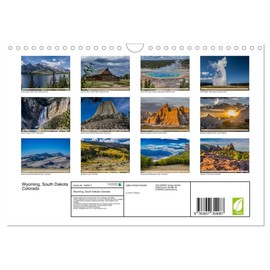 Wyoming, South Dakota Colorado (Wandkalender 2026 DIN A4 quer), CALVENDO Monatskalender