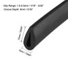 sourcing map Edge Trim U Seal Black Rubber Plastic U