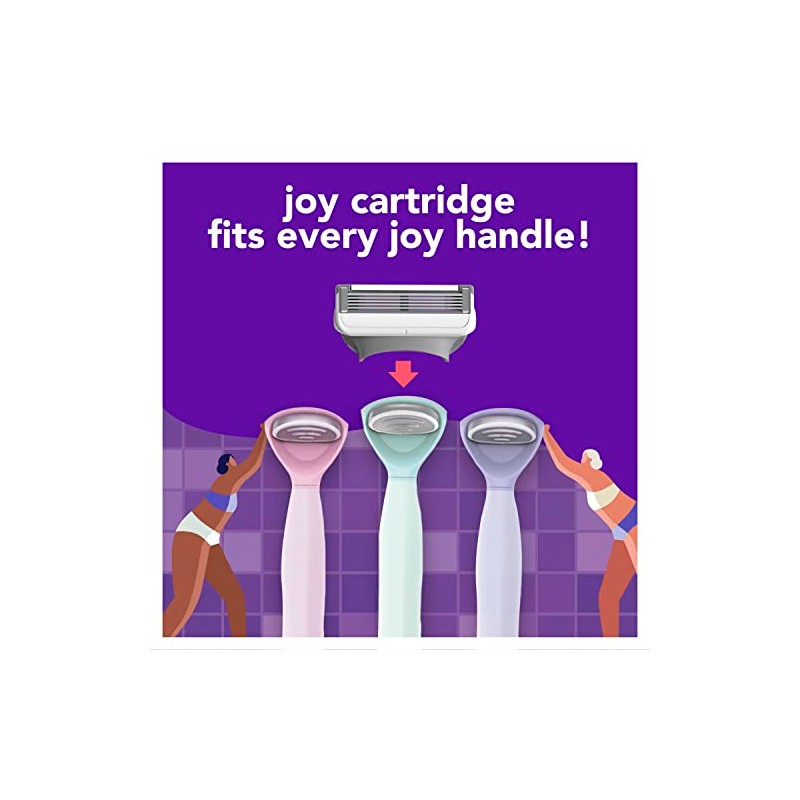 Joy - Mango de afeitar para mujer + 4 recambios