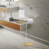Modern Toilet Paper Holder and Vanity Towel Holder Set, Crystal