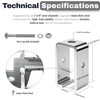 SIWOOD Chrome Plated 1-5/8" Strut Channel Trolley Track Hanger Bracket,
