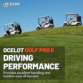 Ocelot Golf Pro II 205/50-10 Golf Cart Tires, 4 Ply Construction, Smooth Ride, Quiet Operation, Turf-Friendly Tread 205/50-10 Golf Cart Tires – Ideal for Golf Carts/Club Cars