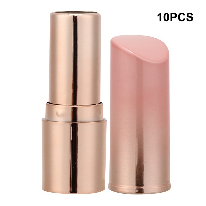 10pcs Round Empty Lipstick Tube Lip Balm Refillable Shell Container