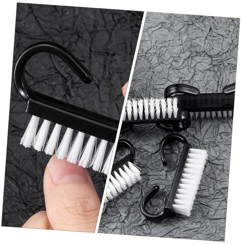 Healeved Small Nail Art Brush Set 10pcs Plastic Nail Scrub
