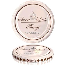 82 mm Spare Lids For Pickle and Larger Jars/Multipurpose (Twist Off Lid) (10, Brown Sweet Little Things)