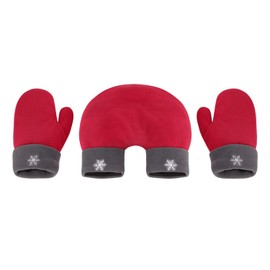 IPENNY Christmas Gloves for Couples Lovers, Winter Warm Hand Holding Mittens Christmas Gift