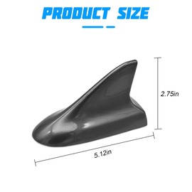HZEL Car Shark Fin Antenna, Top Mounted Vehicle Dummy Roof Aerial, Automotive AM FM Radio Signal Roof Cover Base Replacement Decoration Accessories, Universal for SUV, Sedan, Truck(Gray)