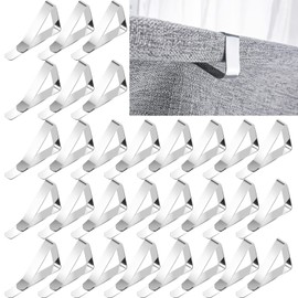 DHYLRICHER 60pcs Tablecloth Clips,Heavy Duty Picnic Table Clips, Stainless Steel Table Cloth Cover Clamps, Table Cloth Holders Ideal for Restaurant Picnics Marquees Weddings Graduation Party