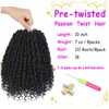 Bileaf 8 Packs Passion Twist Crochet Hair 10 Inch Pre-twisted