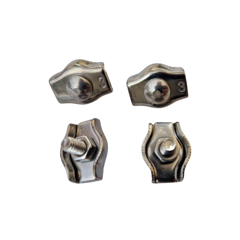 Simplex Clamp Wire Rope 316 Stainless Steel A4 Marine Grade,