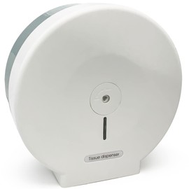 Dexpro Mini Jumbo Toilet Roll Dispenser with Safety Locking and High Impact ABS Case: White