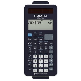 TEXAS INSTRUMENTS TI-30X Plus MathPrint Wissenschaftlicher Schulrechner (für SEK I und II, 4-zeilig, Solar- und Batteriebetrieb) Dunkelblau
