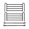 Medline Spring Loaded 4 Bar Side Rail, for Medline Homecare Beds, Pair