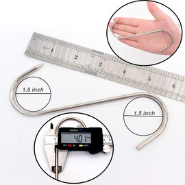 HONSHEN 20pcs 6 Inch Meat Hooks S-Hook 4mm Stainless Steel Meat Processing Butcher Hook for Butcher,Processing,Hanging,Chicken,Hunting,Smoking,Ribs,Fish,Poultry,Drying BBQ Grill Cooking