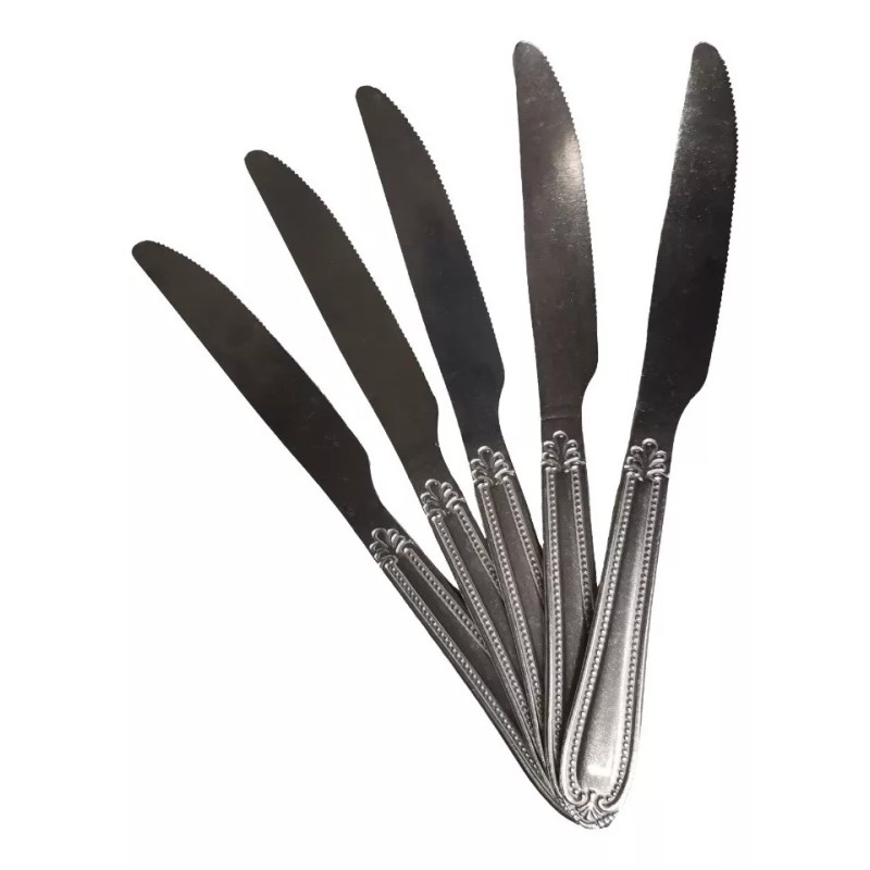 Lion Tools 20 Cuchillos De Mesa Acero Inoxidable Cubiertos Restaurante