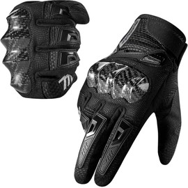 MADBIKE Motorcycle Gloves Touchscreen Motocross Dirt Bike Riding Glove with Carbon Fiber Protective Hard Knuckles for Men Women Model MD66