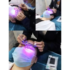 Black Adjustable Me LED 반영구 속눈썹 경화 조명 스탠드 블랙 조절 미 [조절 블랙 타이머 미] LED Semi-Permanent Eyelash Curing Light Stand Black Adjustable with Timer