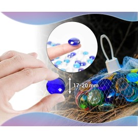 ARSUK Flat Glass Marbles Decorative Pebbles Mosaic Beads Gems Vase Fillers Floral Stones Aquarium Decor