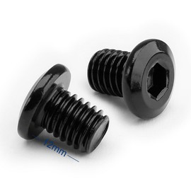 (Pack of 80) M4 x 12 mm Flat Head Allen Screws 304 Stainless Steel Black Oxide Button Head Screw Lens Screw Full Thread