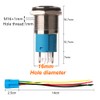 Gebildet 12V-24V/5A 16mm Pre-Wiring Momentary Speaker Horn Push Button Waterproof