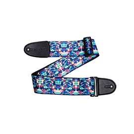 Levy's Leathers 3" Stained Glass Blue Mirage Design Guitar Strap (MP3SG-001)