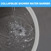 Duzzy 75 Inch Collapsible Shower Threshold Water Dam, Silicone Shower