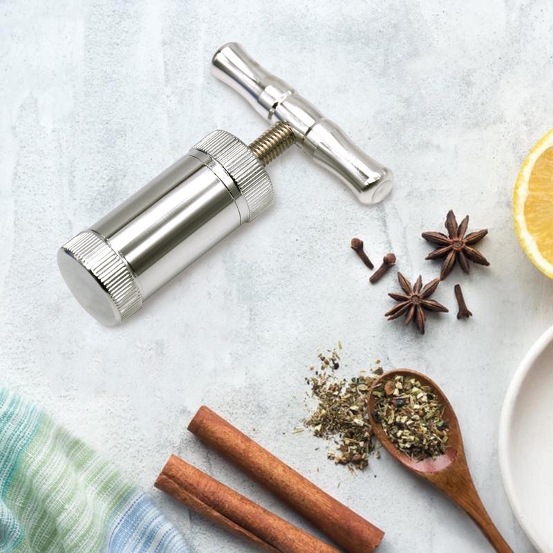 Mini Aluminum Alloy Spice Compression Tool Portable Single Handle Pollen