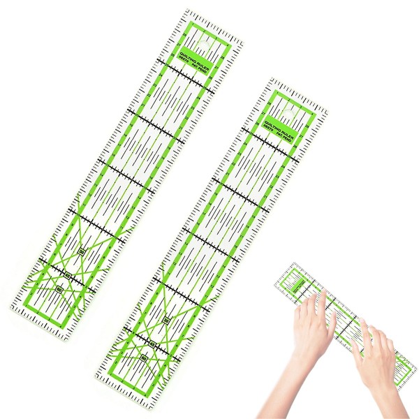 iTYOOS 2 Pcs 30 x 5 cm Acrylic Measuring Ruler,