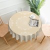 SNAIL GARDEN Round Table Cloths 60 inch/152cm, Spill-Proof Wipeable Polyester