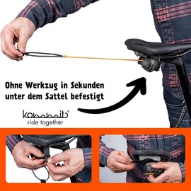 kommit Bike Bicycle Pull System for Children and Adults Quick Assembly Tow Rope Bicycle, E-Bike, Mountain Bike, E-MTB and Jogging