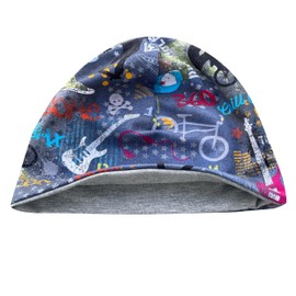 Wollhuhn Boys/Girls Shorties Beanie/Beanie Hat/Knitted Hat/Children's Hat Comfortable Many Designs Jersey Double Layer Lined Transitional Periods (Eco Fabrics/Organic) 2024202401, Cool Stuff Denim