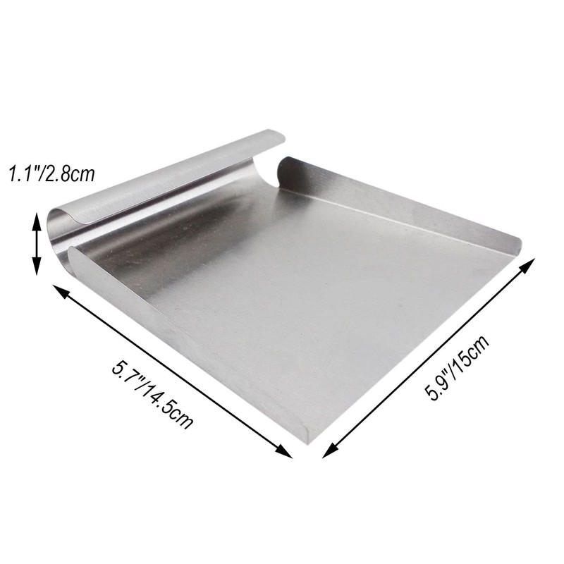 Proshopping Stainless Steel Scooper for Food, Large One-Piece Cast Square