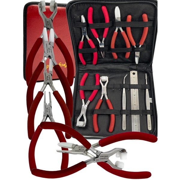 Professional German Set of 9-Eyeglass Optical Optician Tools Pliers Bent