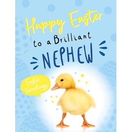 Piccadilly Greetings Easter Card, Happy Easter To a Brilliant Nephew - 8 x 6 inches